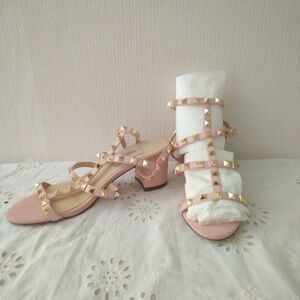 Valentino Garavani Pink Studded Sandals